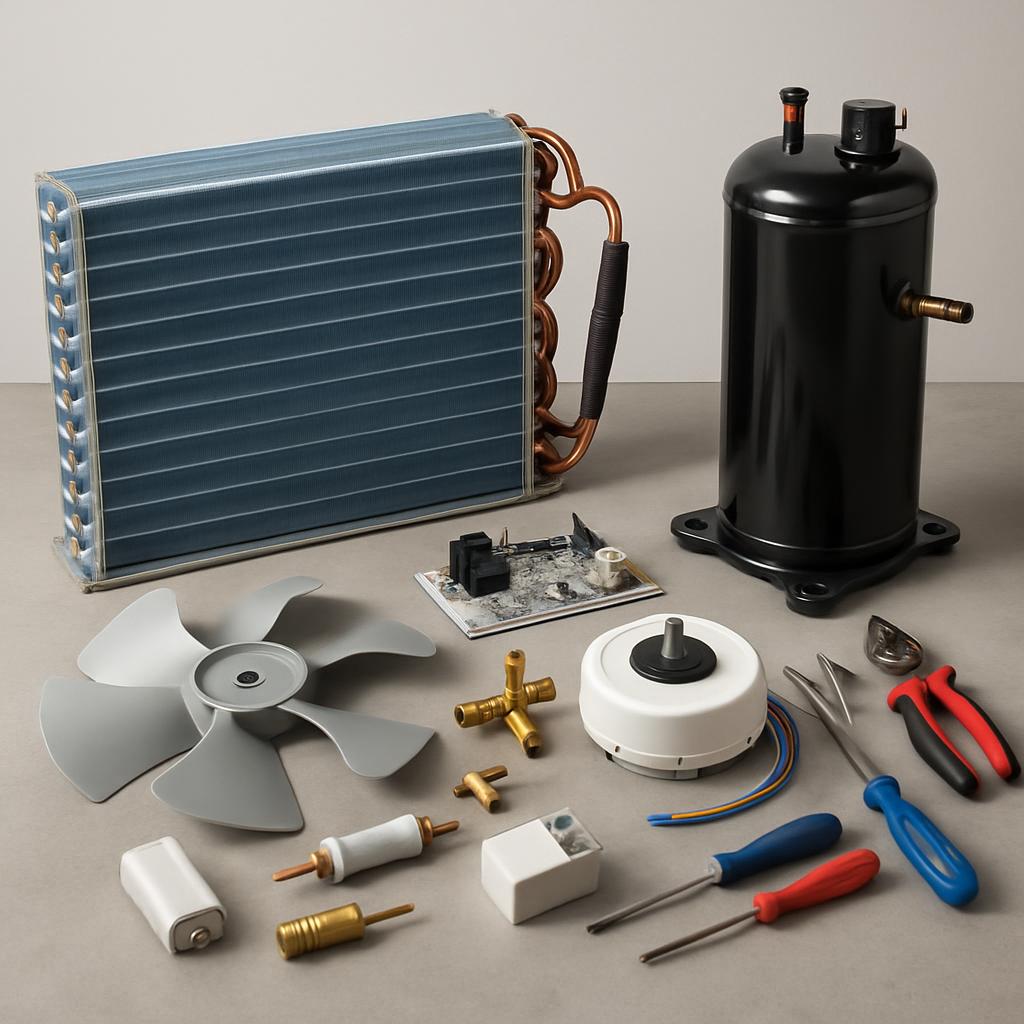 Spanish (Spain) Partes de un ventilador y batería.